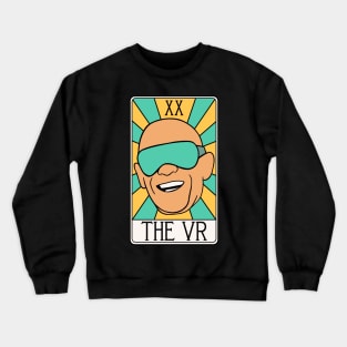 The VR  - Virtual Reality Tarot Card - Michel Foucault Philosophy Crewneck Sweatshirt